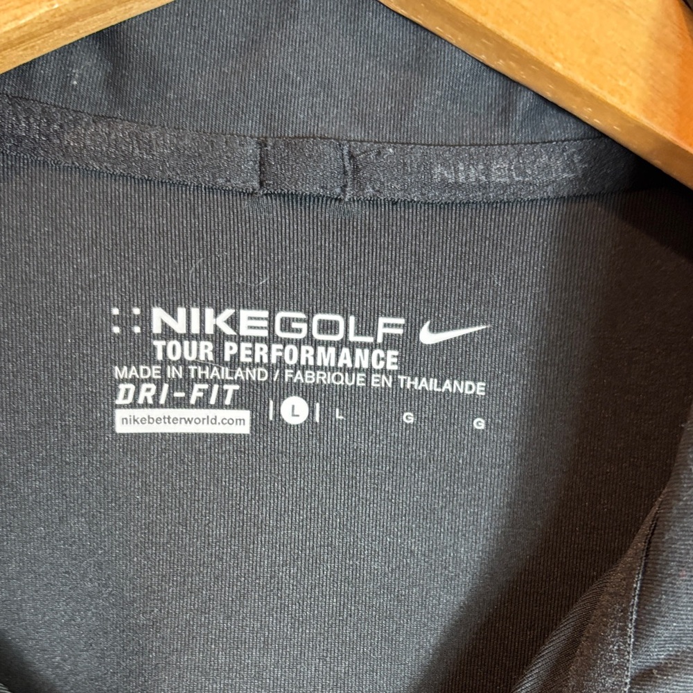 Men’s Nike Black Polo Short Sleeve Shirt with Purple Logo XL - Picture 3 of 5